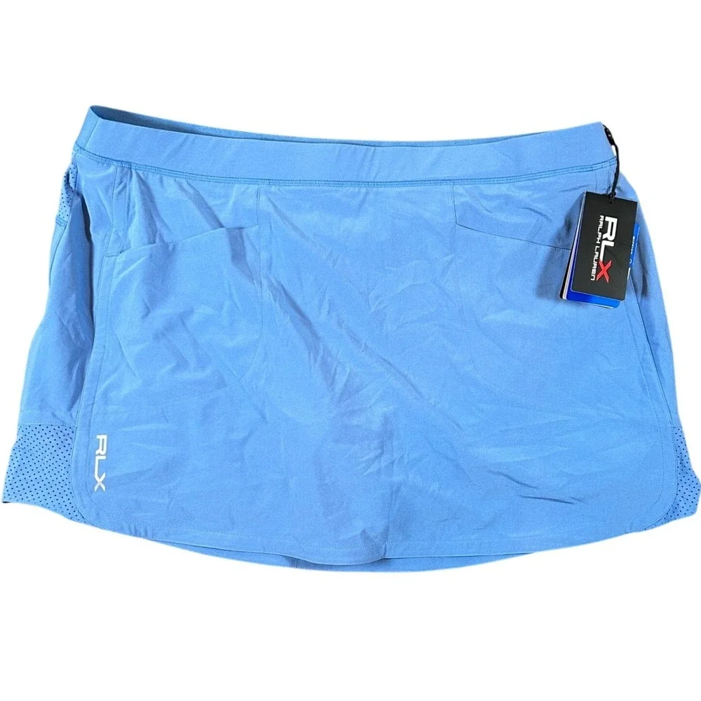 RLX Ralph Lauren Womens Blue Performance Wicking Golf Tennis Skort XL New